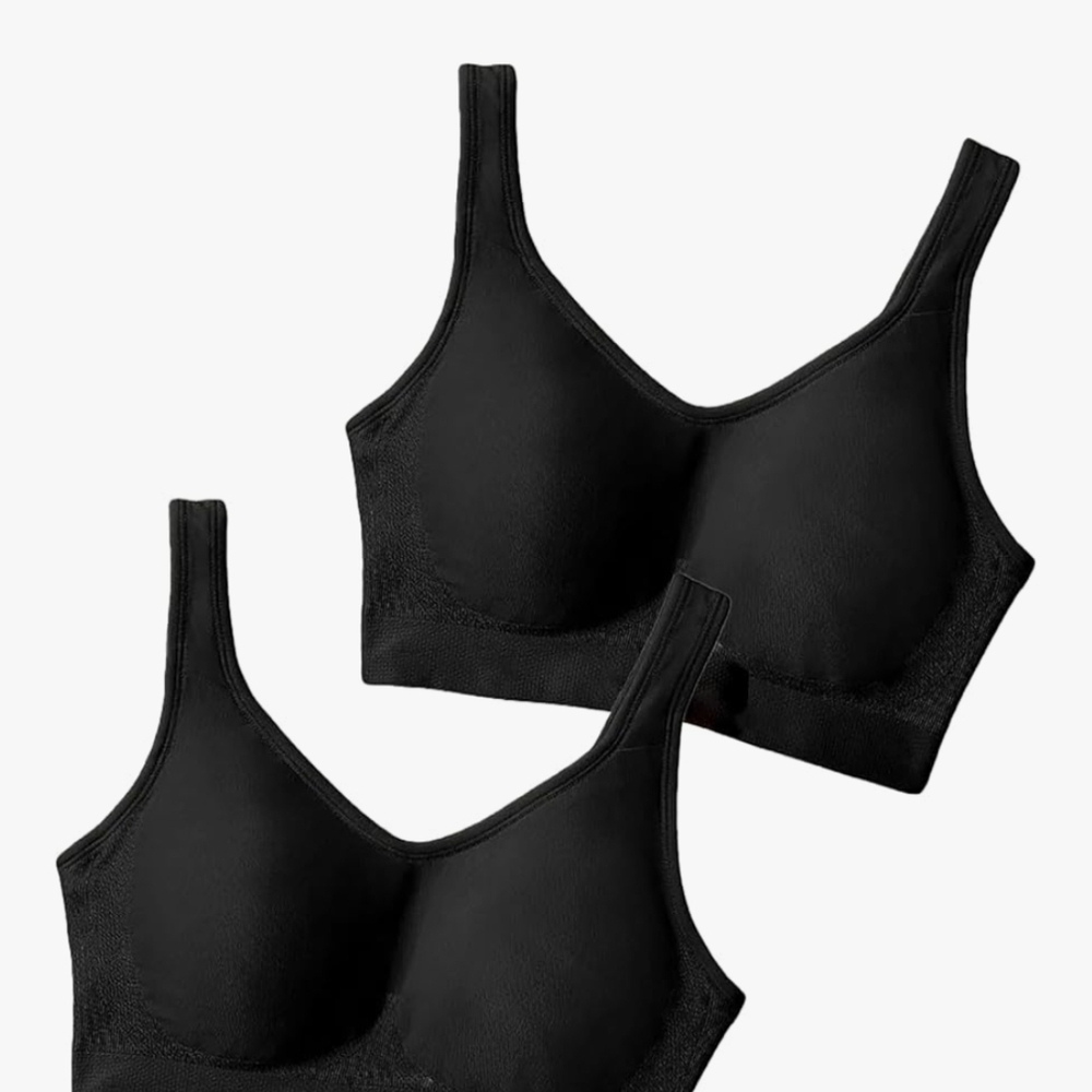 Shapermint Seamless Black Women's Bra Size Large-Pack of 2